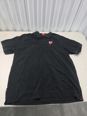 Ducati Black Faded Polo Shirt Men's Size Large